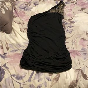 Wet Seal black one-strap shirt